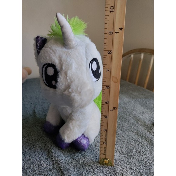 Tic Tac Toy UNICORN PEGASUS Light Up Stuffed Animal Plush White Glitter - Picture 4 of 5